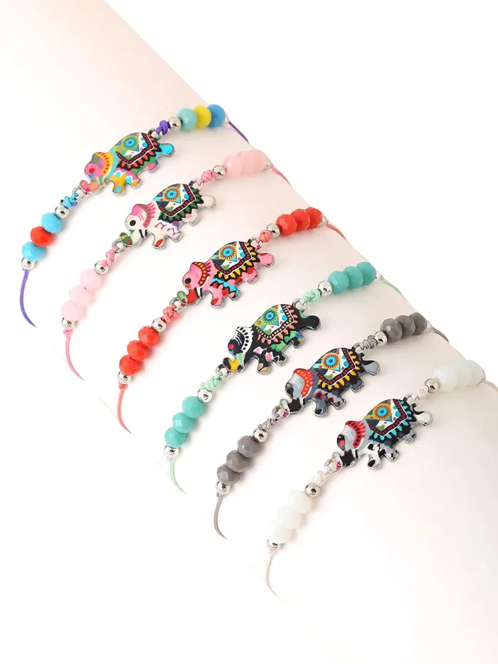 Yellow Chimes Melbees by Yellow Chimes kids Jewellary 6 Pcs Kids Jewelry Woven Friendship Bracelets Return Gift for Birthday Give Aways Return Gift Set for Kids Girls Bracelets