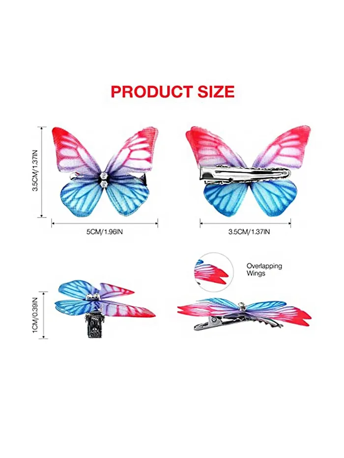 Yellow Chimes Necklaces Melbees by Yellow Chimes Hair Clips for Women Set of 7 Pcs Hairclips Butterfly Hair Clip Beautiful Cute Multicolor Aligator Clips for Kids and Girls Hair Accessories