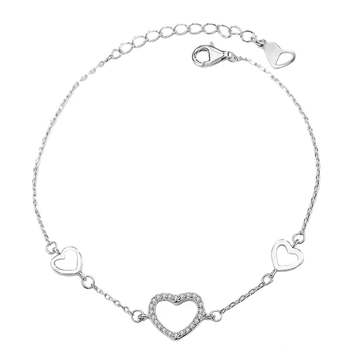 Yellow Chimes Necklaces Yellow Chimes 925 Sterling Silver Hallmark and Certified Purity Heart Design Charm Bracelet for Women and Girls M Yellow Chimes Necklaces Yellow Chimes 925 Sterling Silver Hallmark and Certified Purity Heart Design Charm Bracelet for Women and Girls M