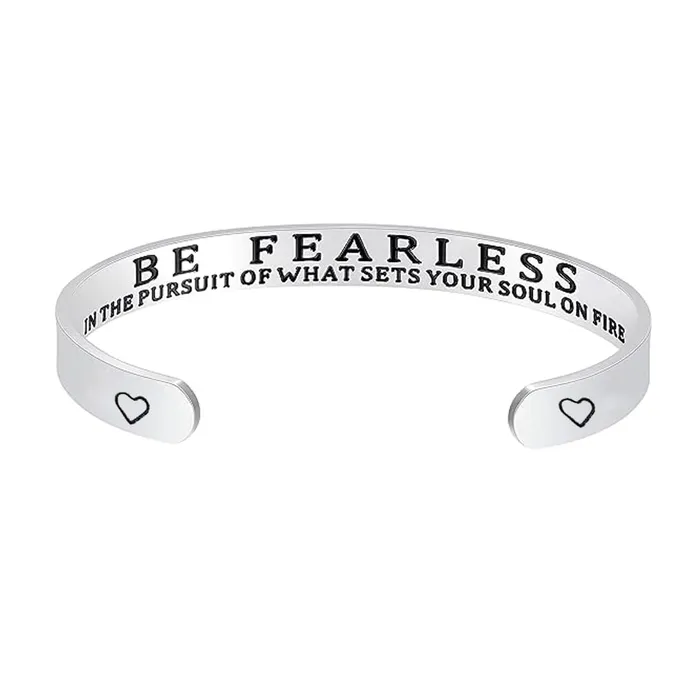 Yellow Chimes Necklaces Yellow Chimes Bracelet for Unisex Be Fearless Inspirational Hidden Gifts Message Engraved Mirror Polish Stainless Steel Unisex Karma Band Kada Bracelet for Men and Women Yellow Chimes Necklaces Yellow Chimes Bracelet for Unisex Be Fearless Inspirational Hidden Gifts Message Engraved Mirror Polish Stainless Steel Unisex Karma Band Kada Bracelet for Men and Women
