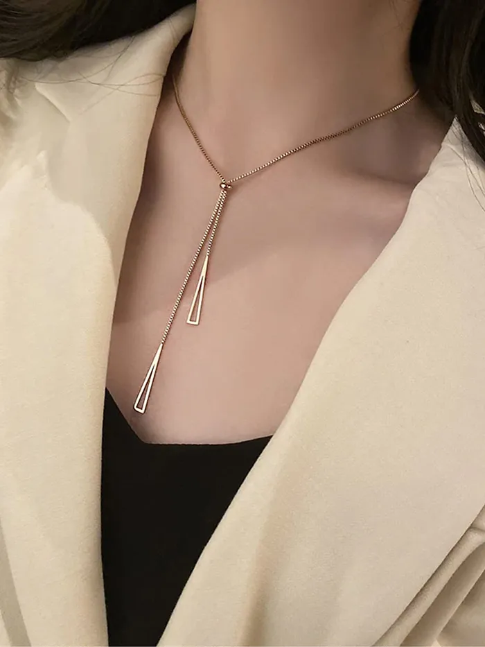 Yellow Chimes Necklaces Yellow Chimes Chain Necklace With Threader Earrings Set Style6