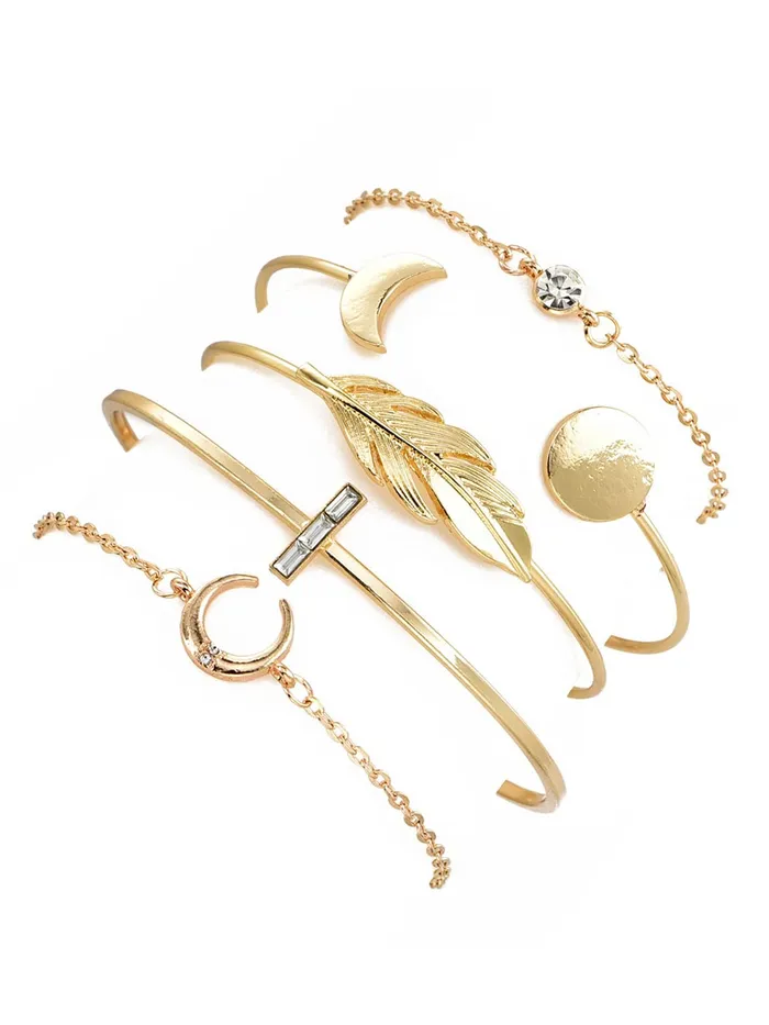 Yellow Chimes Necklaces Yellow Chimes Combo Bracelets for Women 5 PCs Gold Plated Multi Design Charm Openable Kada Adjustable Bracelets Set for Women and Girls Yellow Chimes Necklaces Yellow Chimes Combo Bracelets for Women 5 PCs Gold Plated Multi Design Charm Openable Kada Adjustable Bracelets Set for Women and Girls