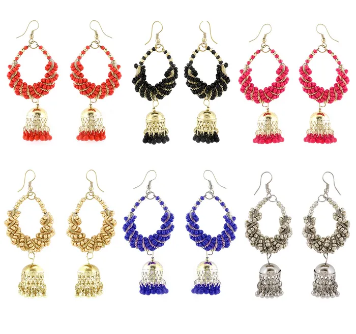 Yellow Chimes Necklaces Yellow Chimes Combo of 6 Pair Ethnic Oxidised Gold Plated Beads Design Jhumka Earrings for Women and Girls silvergoldmulticolor medium YCTJER07BDSJHMCMC Yellow Chimes Necklaces Yellow Chimes Combo of 6 Pair Ethnic Oxidised Gold Plated Beads Design Jhumka Earrings for Women and Girls silvergoldmulticolor medium YCTJER07BDSJHMCMC
