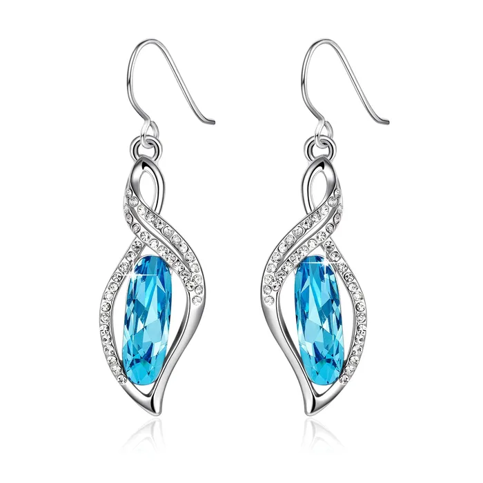 Yellow Chimes Necklaces Yellow Chimes Crystals from Swarovski Denim Blue Crystal Designer Earrings for Women Yellow Chimes Necklaces Yellow Chimes Crystals from Swarovski Denim Blue Crystal Designer Earrings for Women