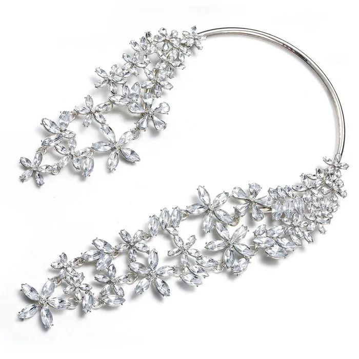 Yellow Chimes Necklaces Yellow Chimes Diamond Sparkling Front Open Designer Fashion White Necklace for Women Girls Yellow Chimes Necklaces Yellow Chimes Diamond Sparkling Front Open Designer Fashion White Necklace for Women Girls