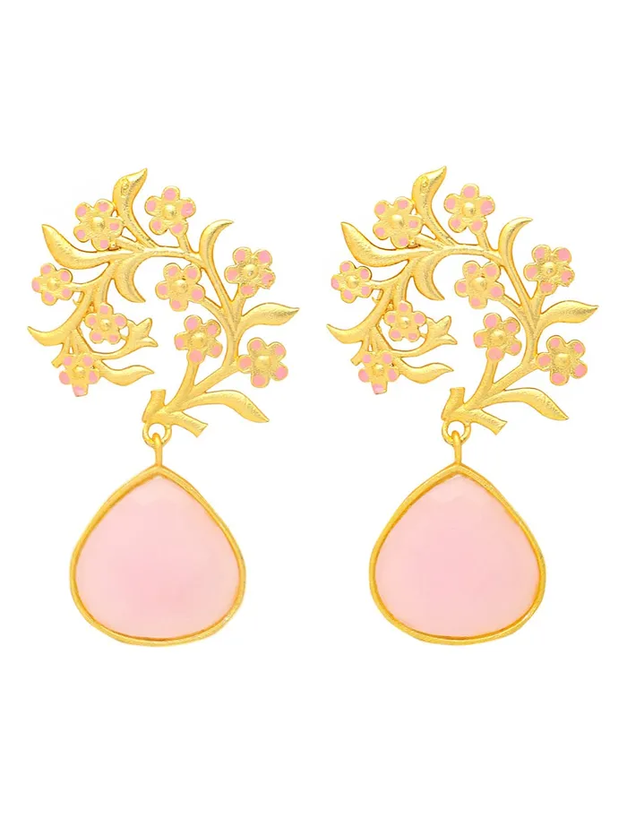 Yellow Chimes Necklaces Yellow Chimes Drop Earrings for Women Traditional Gold Plated Studded Pink Stone Ethnic Floral Shaped Drop Earrings for Women and Girls Yellow Chimes Necklaces Yellow Chimes Drop Earrings for Women Traditional Gold Plated Studded Pink Stone Ethnic Floral Shaped Drop Earrings for Women and Girls