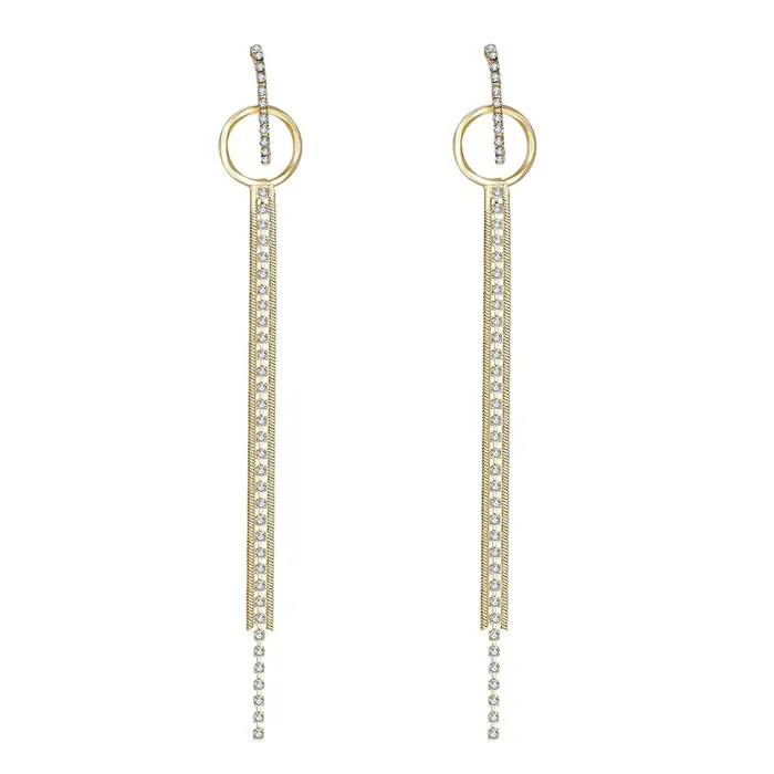Yellow Chimes Necklaces Yellow Chimes Earrings For Women Gold Tone Sparkling Crystal Studded Long Chain Dangler Earrings For Women and Girls Yellow Chimes Necklaces Yellow Chimes Earrings For Women Gold Tone Sparkling Crystal Studded Long Chain Dangler Earrings For Women and Girls