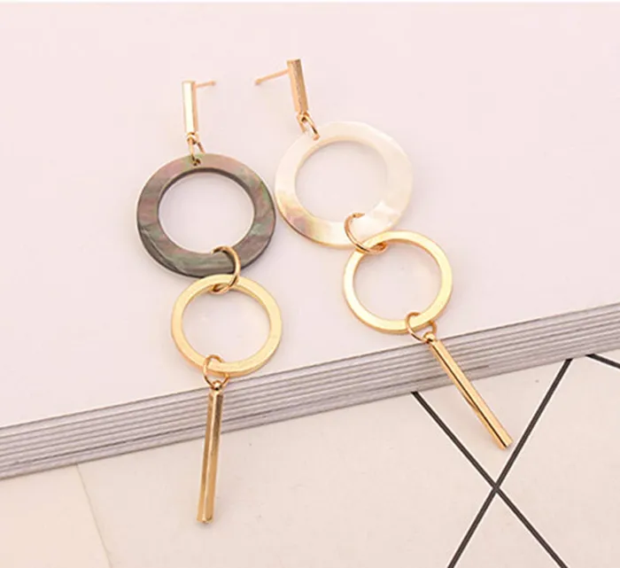 Yellow Chimes Necklaces Yellow Chimes Fancy party ware Dual circle Resin Tassel Earring for Women And Girls