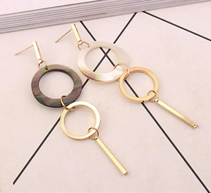 Yellow Chimes Necklaces Yellow Chimes Fancy party ware Dual circle Resin Tassel Earring for Women And Girls