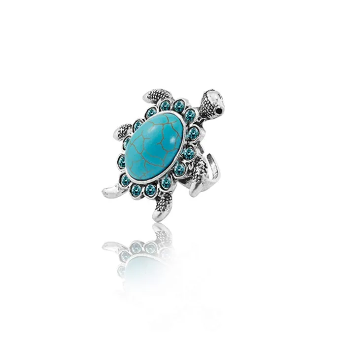 Yellow Chimes Necklaces Yellow Chimes Good Luck Tortoise Design Turquoise Rhinestone Big Turtle Silver Plated Adjustable Rings for Women and Girls Yellow Chimes Necklaces Yellow Chimes Good Luck Tortoise Design Turquoise Rhinestone Big Turtle Silver Plated Adjustable Rings for Women and Girls