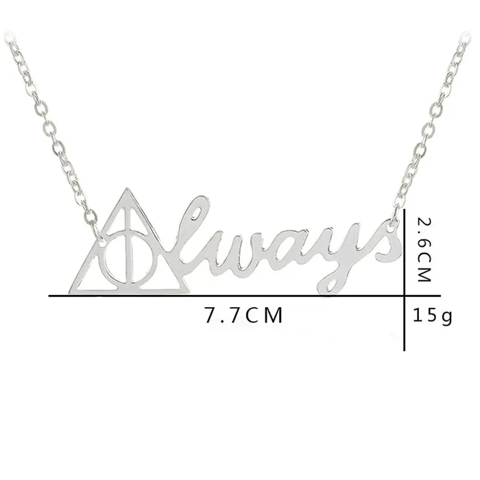 Yellow Chimes Necklaces Yellow Chimes Harry Potter Accessories Pendant for Women Harry Potter Deathly Hallows Always Locket Pendant Necklace for Women and Girls