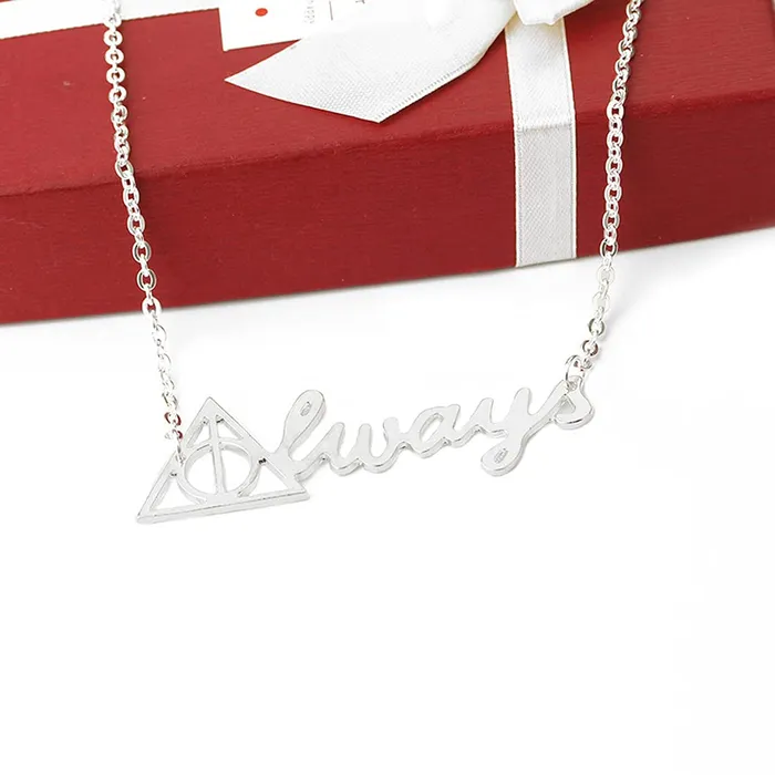 Yellow Chimes Necklaces Yellow Chimes Harry Potter Accessories Pendant for Women Harry Potter Deathly Hallows Always Locket Pendant Necklace for Women and Girls