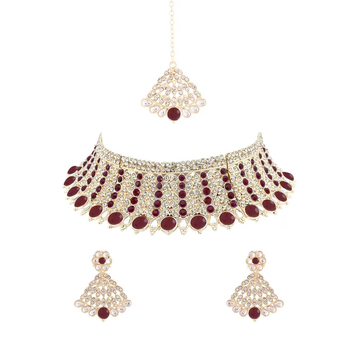 Yellow Chimes Necklaces Yellow Chimes Jewellery Set for Women and Girls Crystal Jewellery Set for Women Gold Tone Red Crystal Broad Choker Necklace Set Birthday Gift for girls and women Anniversary Gift for Wife Yellow Chimes Necklaces Yellow Chimes Jewellery Set for Women and Girls Crystal Jewellery Set for Women Gold Tone Red Crystal Broad Choker Necklace Set Birthday Gift for girls and women Anniversary Gift for Wife