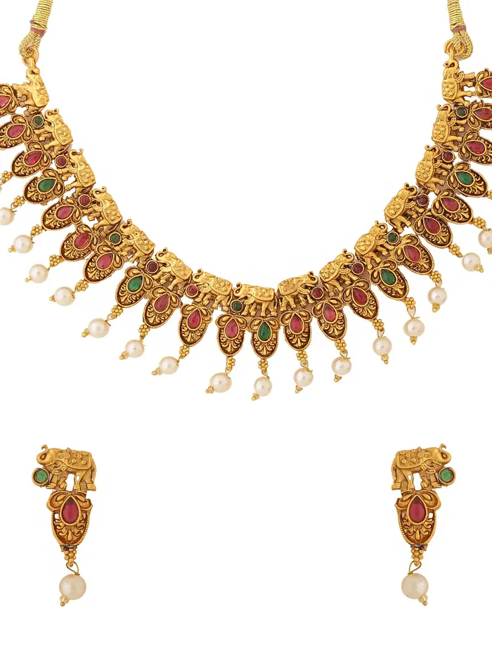 Yellow Chimes Necklaces Yellow Chimes Jewellery Set for Women Gold Plated Beads Drop Designed Crystals Studded Bridal Choker Necklace Set for Women and Girls Yellow Chimes Necklaces Yellow Chimes Jewellery Set for Women Gold Plated Beads Drop Designed Crystals Studded Bridal Choker Necklace Set for Women and Girls