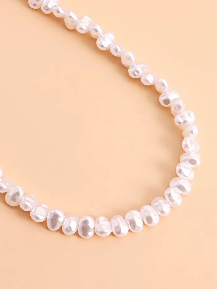 Yellow Chimes Necklaces Yellow Chimes Necklace For Women Layered Gold Tone Pearl Studded Charm Pendant Chain For Women and Girls