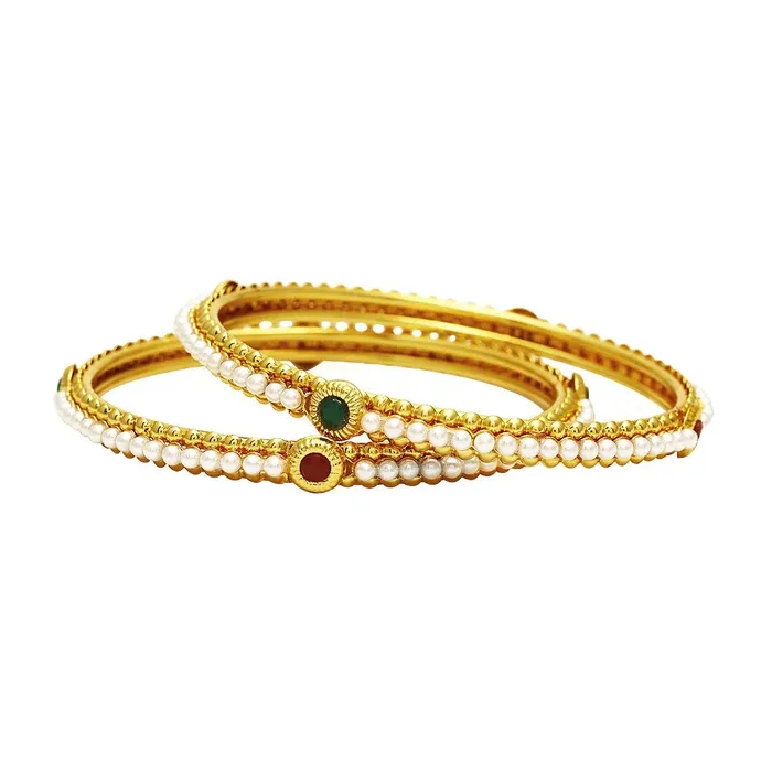 Yellow Chimes Necklaces Yellow Chimes of 2 PCS Exclusive Delicate Antique Gold Plated Moti Pearl Traditional Bangles For Women And Girls 24 Yellow Chimes Necklaces Yellow Chimes of 2 PCS Exclusive Delicate Antique Gold Plated Moti Pearl Traditional Bangles For Women And Girls 24