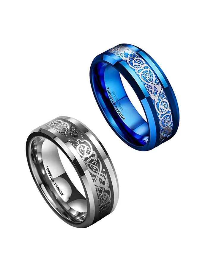 Yellow Chimes Necklaces Yellow Chimes Rings for Men 2 Pcs Combo Dragon Celtic Inlay Polish Finish Titanium Steel Rings for Men Boys Combo6 US 9 Yellow Chimes Necklaces Yellow Chimes Rings for Men 2 Pcs Combo Dragon Celtic Inlay Polish Finish Titanium Steel Rings for Men Boys Combo6 US 9