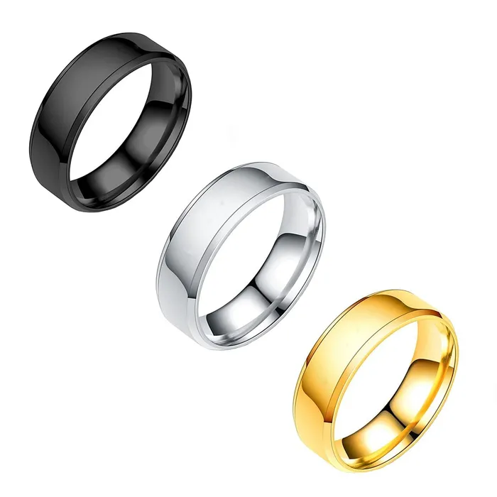 Yellow Chimes Necklaces Yellow Chimes Rings for Men Stainless Steel Black Gold Silver 3PCs Combo Band Rings for Men and Boys Yellow Chimes Necklaces Yellow Chimes Rings for Men Stainless Steel Black Gold Silver 3PCs Combo Band Rings for Men and Boys