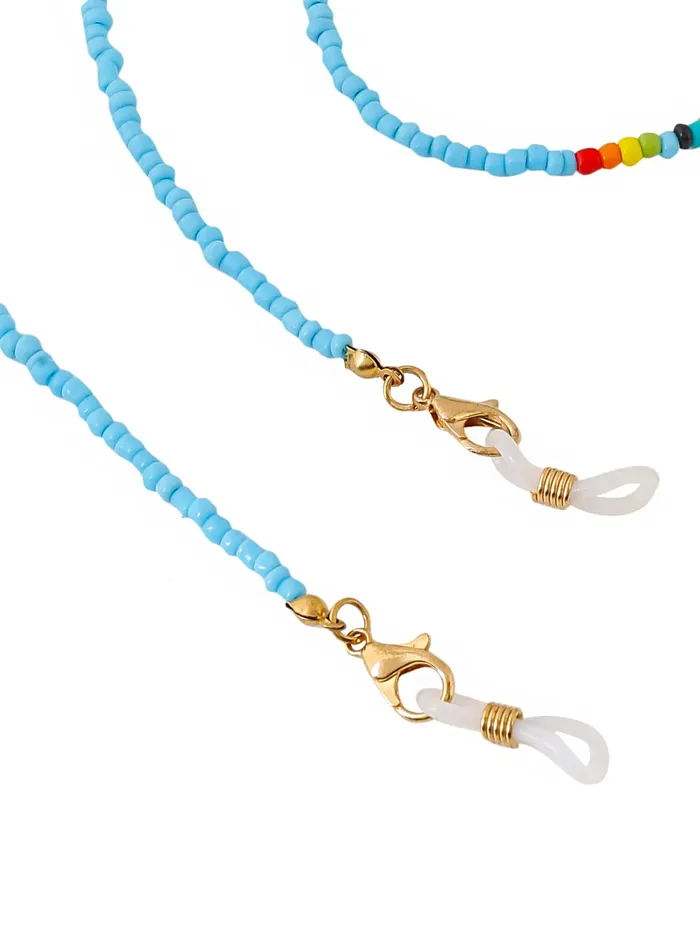 Yellow Chimes Necklaces Yellow Chimes Sunglasses Chain for Women Eyeglasses Chain Multicolor Beadded Face Mask Chains Sunglasses AccessoriesSunglasses Lanyard for Girls and Women MOdel1