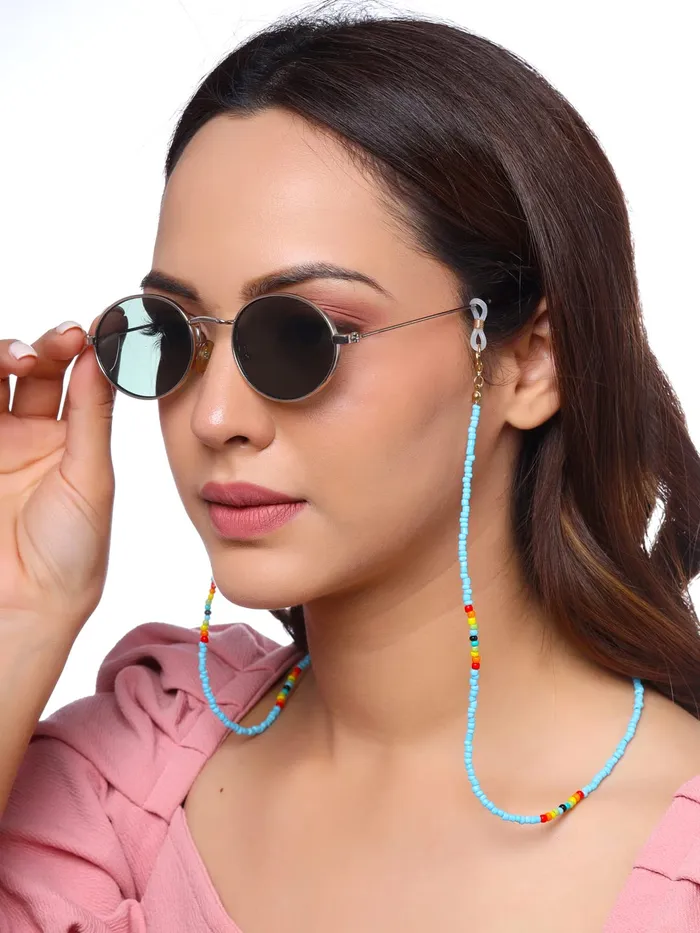 Yellow Chimes Necklaces Yellow Chimes Sunglasses Chain for Women Eyeglasses Chain Multicolor Beadded Face Mask Chains Sunglasses AccessoriesSunglasses Lanyard for Girls and Women MOdel1