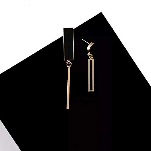 Yellow Chimes Necklaces Yellow Chimes western Style Geometric Irregular Asymmetric Long Tassel Dangle Earrings For Women And Girl