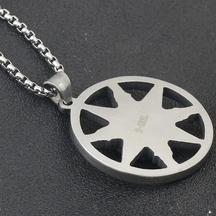 Yellow Chimes Pendant for Men and Boys Silver Pendants For Men Stainless Steel Compass Chain Pendant Chain for Men Birthday Gift for Men and Boys Anniversary Gift for Husband Yellow Chimes Earrings