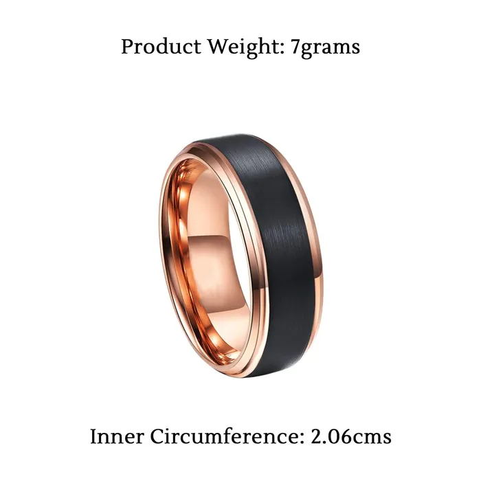 Yellow Chimes Ring For Men Black Bands Rings Platinum Plated Titanium Steel Never Fading Ring For Men and Boys Yellow Chimes Necklaces