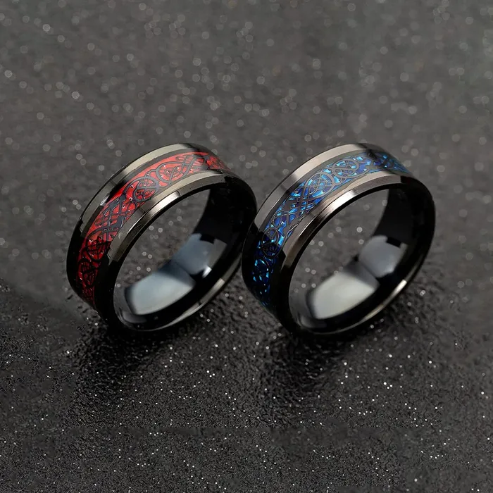 Yellow Chimes Rings for Men and Boys Black Ring for Boys 2 Pcs Combo Black Celtic Rings Stainless Steel Rings for Men Birthday Gift for Men and Boys Anniversary Gift for Husband Yellow Chimes Necklaces