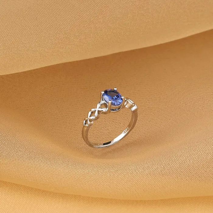 Yellow Chimes Rings for Women and Girls Blue Color Ring Silver Tone Blue Crystal Studded Finger Ring for Women Birthday Gift For girls and women Anniversary Gift for Wife Yellow Chimes Bracelets