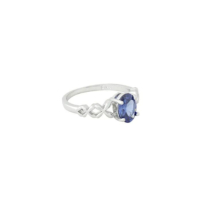 Yellow Chimes Rings for Women and Girls Blue Color Ring Silver Tone Blue Crystal Studded Finger Ring for Women Birthday Gift For girls and women Anniversary Gift for Wife Yellow Chimes Bracelets