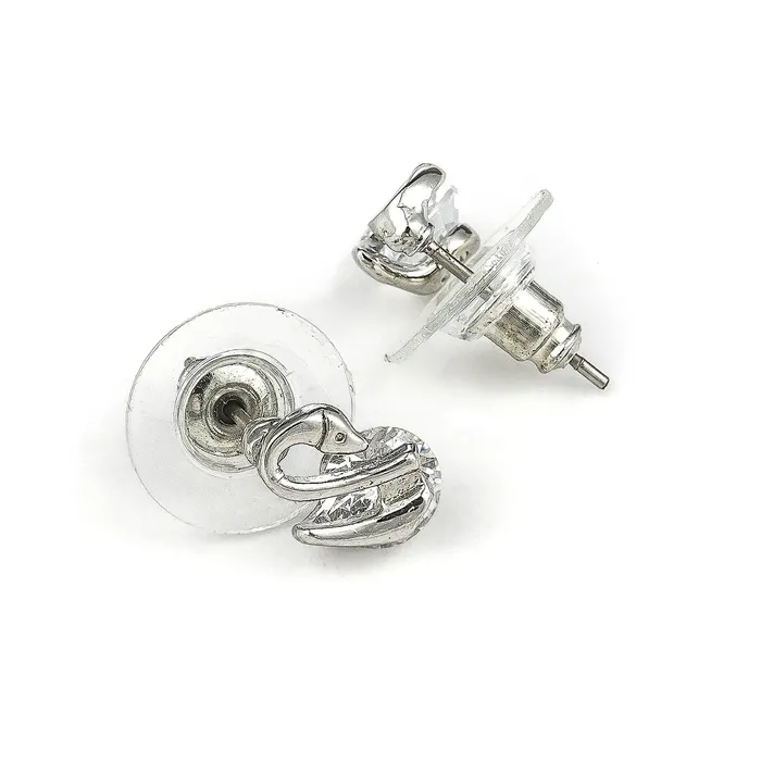 Yellow Chimes Rings Yellow Chimes Moxie Collection Swan Silver Earrings for Women and Girls