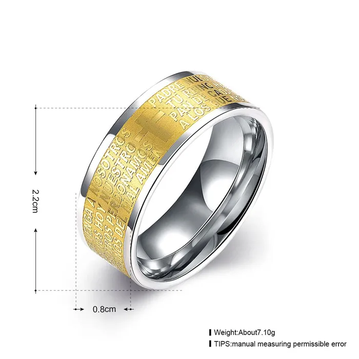 Yellow Chimes Rings Yellow Chimes Rings for Men Smart Band Designed Yellow and Silvertoned Stainless Steel Numeric Designed Rings for Men and Boys