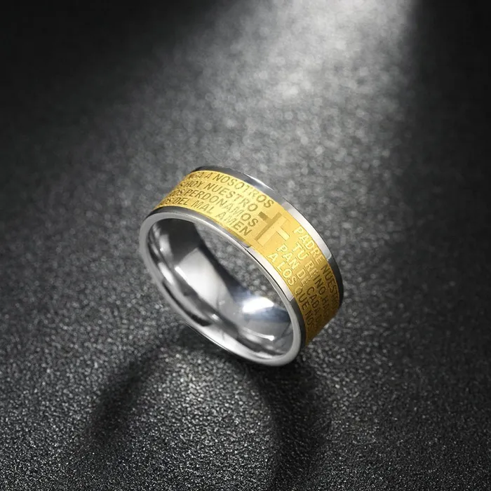 Yellow Chimes Rings Yellow Chimes Rings for Men Smart Band Designed Yellow and Silvertoned Stainless Steel Numeric Designed Rings for Men and Boys