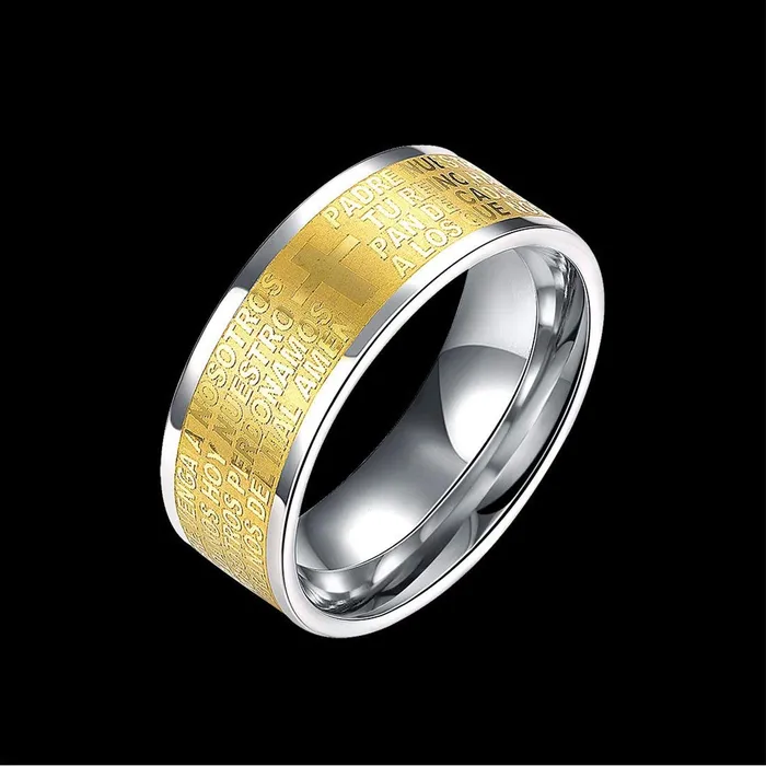 Yellow Chimes Rings Yellow Chimes Rings for Men Smart Band Designed Yellow and Silvertoned Stainless Steel Numeric Designed Rings for Men and Boys