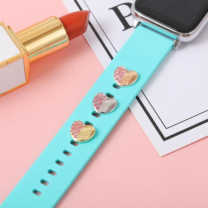 Yellow Chimes Rings Yellow Chimes Watch Charms for Women Watch Decorative Acessorries Heart Designed Watch Charms for Women and Girls