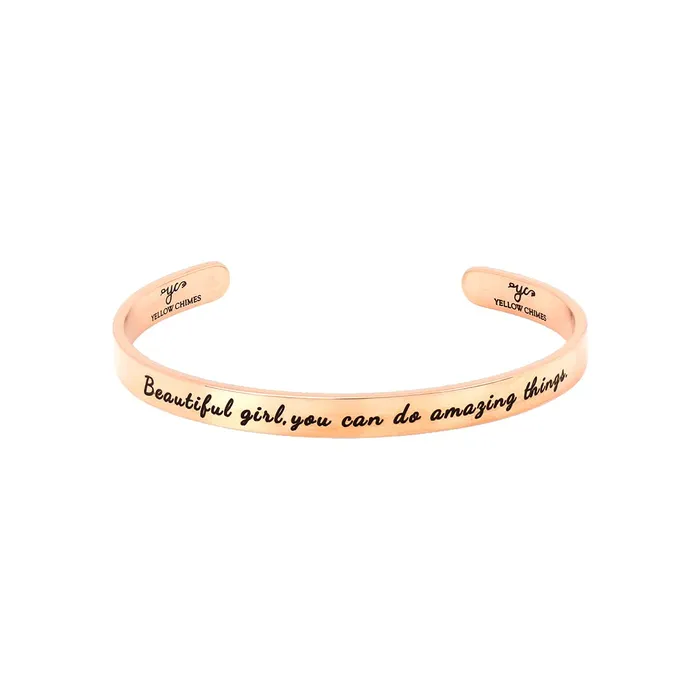 Yellow Chimes Valentine Gift for Girls Inspirational Gifts Message Engraved Karma Band Bracelet Bangle Mirror Polish Stainless Steel Copper Kadaa for Women Yellow Chimes Earrings Yellow Chimes Valentine Gift for Girls Inspirational Gifts Message Engraved Karma Band Bracelet Bangle Mirror Polish Stainless Steel Copper Kadaa for Women Yellow Chimes Earrings