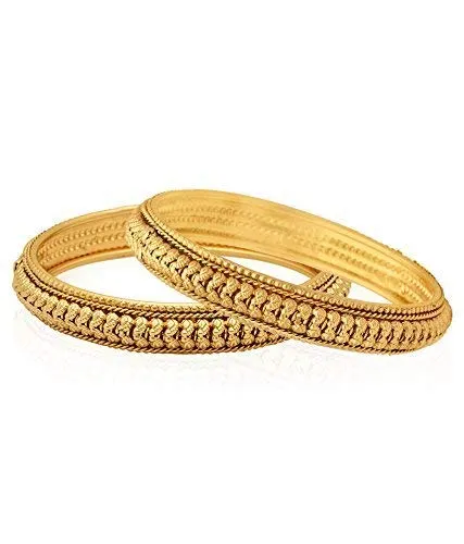 Yellow Chimes Yellow Chimes 2 PCS Exclusive Broad Hand Crafted Antique Designer Traditional Bangles for WomenGirls 24 Earrings Yellow Chimes Yellow Chimes 2 PCS Exclusive Broad Hand Crafted Antique Designer Traditional Bangles for WomenGirls 24 Earrings