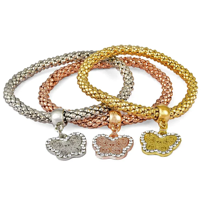 Yellow Chimes Yellow Chimes Butterfly Charm Set of 3 Bracelets For Women And Girls Bracelets Yellow Chimes Yellow Chimes Butterfly Charm Set of 3 Bracelets For Women And Girls Bracelets