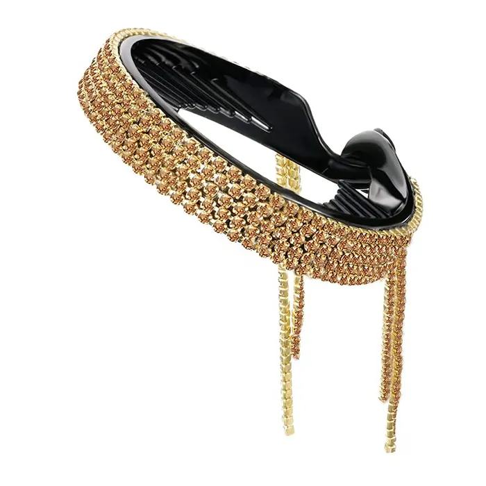 YELLOW CHIMES Yellow Chimes Claw Clips Hair Clutches Golden Ponytail Bun Clips for Hair Rhinestone Crystal Tassel Claws for Women and Girls Pack of 1 Gold Necklaces YELLOW CHIMES Yellow Chimes Claw Clips Hair Clutches Golden Ponytail Bun Clips for Hair Rhinestone Crystal Tassel Claws for Women and Girls Pack of 1 Gold Necklaces