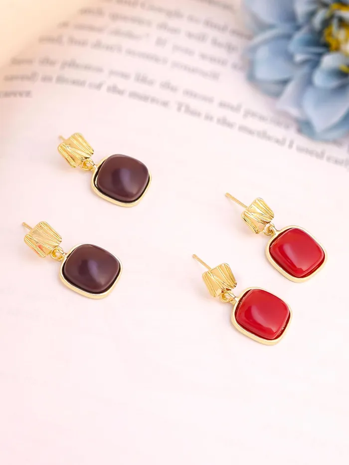 Yellow Chimes Yellow Chimes Drop Earrings for Women Fashion Earrings for Girls Combo of 2 Pairs Golden Drop Earrings Western Style Women Earrings Chic Reverie Birthday Anniversary Gift For Girls Women Earrings