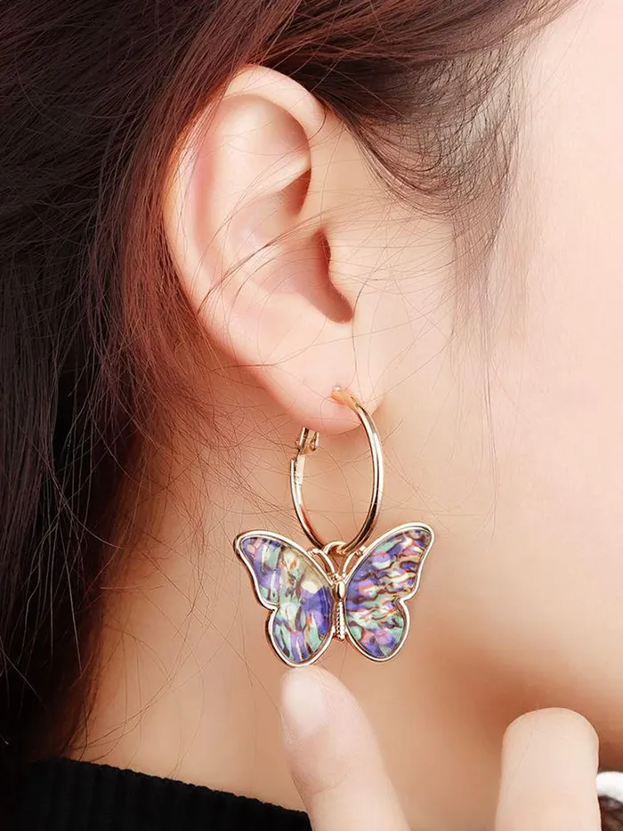 Yellow Chimes Yellow Chimes Earrings for Women and Girls Drop Earrings for Girls Gold Plated Blue Color Butterfly Drop Earrings Birthday Gift for girls and women Anniversary Gift for Wife Earrings