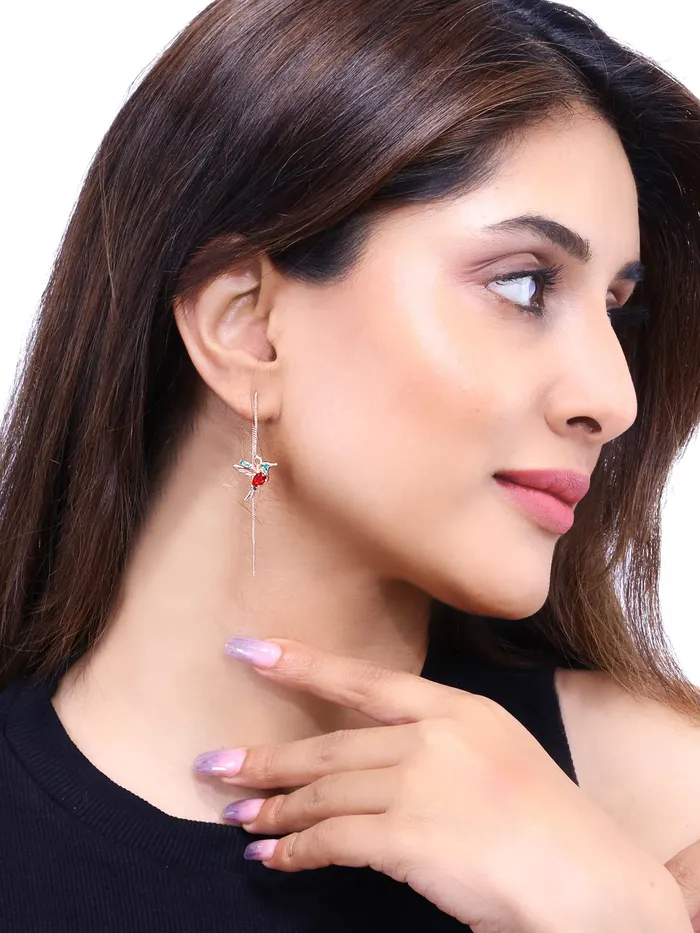 Yellow Chimes Yellow Chimes Earrings For Women Multicolor Bird Drop Dangle Earrings For Women and Girls Necklaces