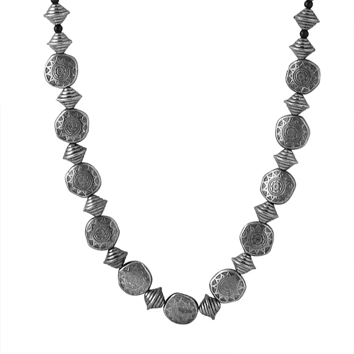 Yellow Chimes Yellow Chimes Necklace For Women Silver Oxidised Beads Long Adjustable Vintage Traditional Necklace For Women and Girls Earrings Yellow Chimes Yellow Chimes Necklace For Women Silver Oxidised Beads Long Adjustable Vintage Traditional Necklace For Women and Girls Earrings
