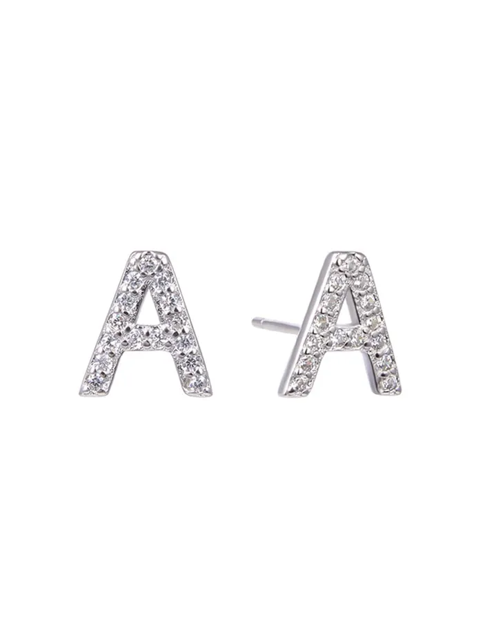 Yellow Chimes Yellow Chimes Stud Earrings for Girls Silver Plated Crystal Studded Initial A Letter Studs For Kids and Girls Necklaces Yellow Chimes Yellow Chimes Stud Earrings for Girls Silver Plated Crystal Studded Initial A Letter Studs For Kids and Girls Necklaces