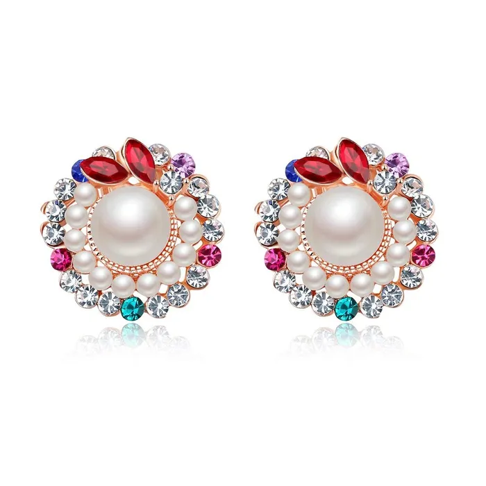 Yellow Chimes Yellow Chimes Stud Earrings for Women Cubic Zircon Multicolour White Pearl Rose Gold Plated Stud Earrings For Women Necklaces Yellow Chimes Yellow Chimes Stud Earrings for Women Cubic Zircon Multicolour White Pearl Rose Gold Plated Stud Earrings For Women Necklaces