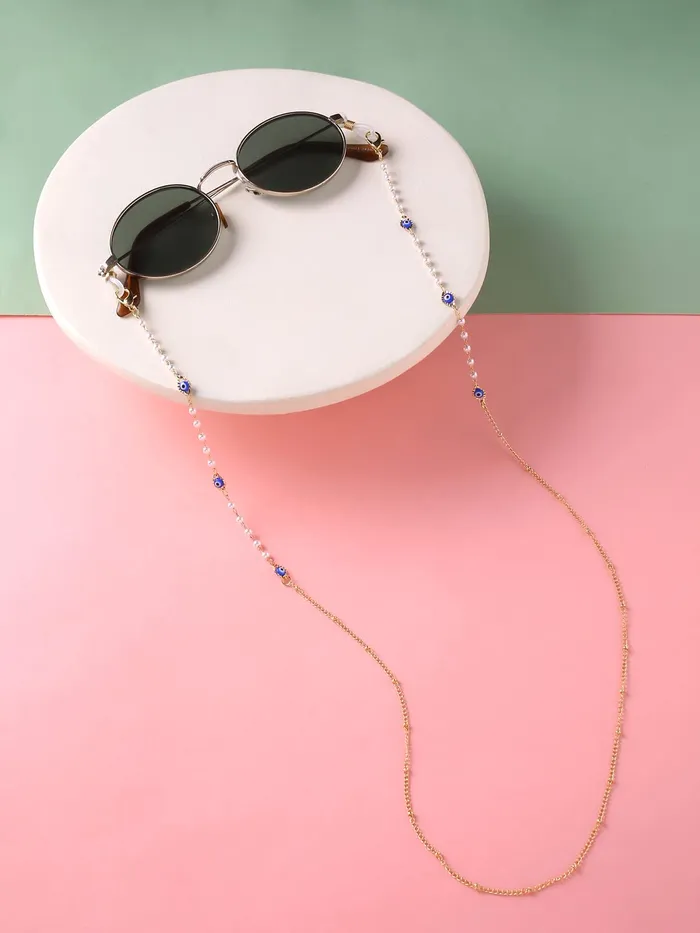Yellow Chimes Yellow Chimes Sunglasses Chain for Women Eyeglasses Chain Multicolor Beadded Face Mask Chains Sunglasses AccessoriesSunglasses Lanyard for Girls and Women Style12 Earrings
