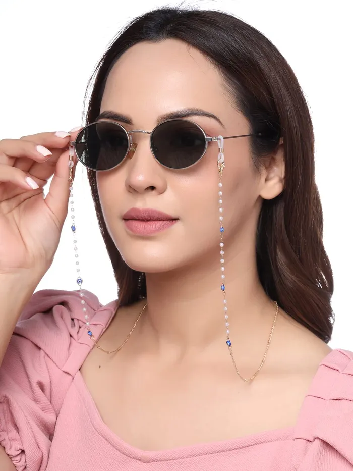 Yellow Chimes Yellow Chimes Sunglasses Chain for Women Eyeglasses Chain Multicolor Beadded Face Mask Chains Sunglasses AccessoriesSunglasses Lanyard for Girls and Women Style12 Earrings