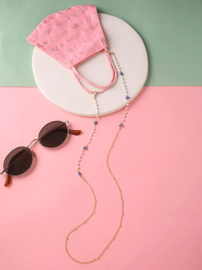 Yellow Chimes Yellow Chimes Sunglasses Chain for Women Eyeglasses Chain Multicolor Beadded Face Mask Chains Sunglasses AccessoriesSunglasses Lanyard for Girls and Women Style12 Earrings
