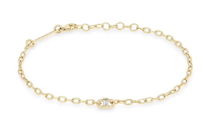 Zo Chicco 14K BAGUETTE DIAMOND OPEN LINK SQUARE OVAL CHAIN BRACELET Bracelets Zo Chicco 14K BAGUETTE DIAMOND OPEN LINK SQUARE OVAL CHAIN BRACELET Bracelets